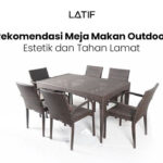 Meja makan outdoor